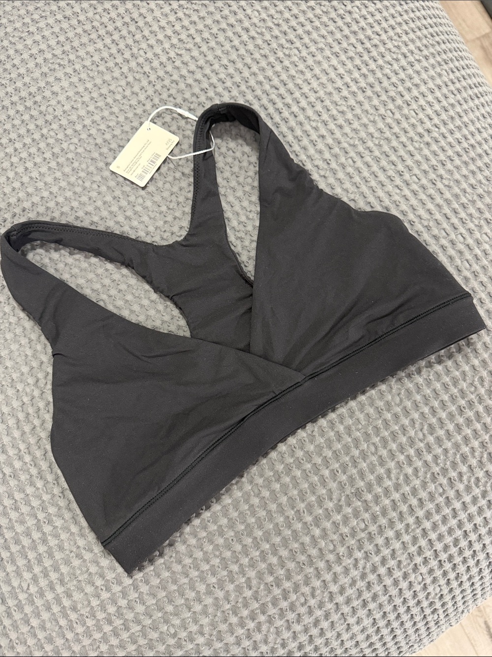 NWT - Black Racerback Sleeping Nursing Bralette - Momanda